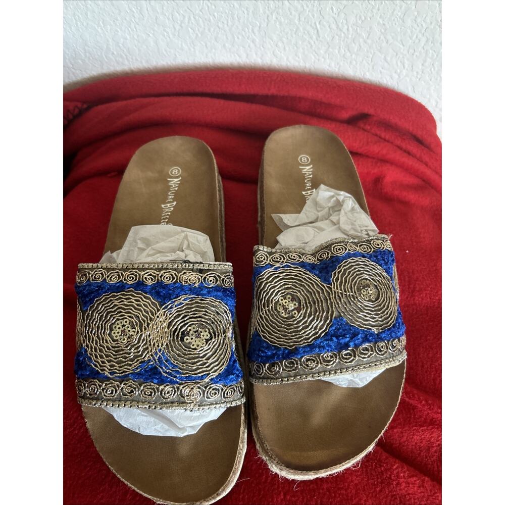 Nature Breeze Slip On Blue Size 8 New